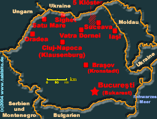 Karte von Rumaenien