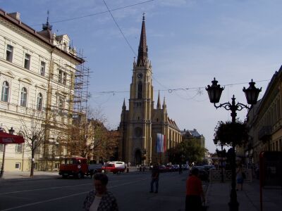Kirche am Trg Slobode - dem Zentralen Platz