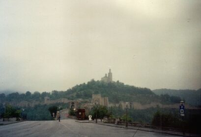 Veliko Tarnovo: View of Tsarevets hill at lousy weather...