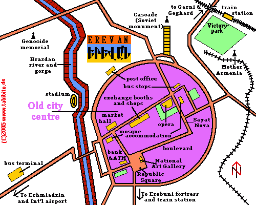Yerevan City Map (selfmade)